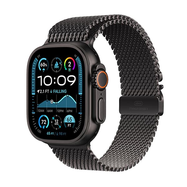 Apple Watch Ultra 2 with Milanese Loop - Apple Watch Ultra 2 with Milanese Loop · Black
